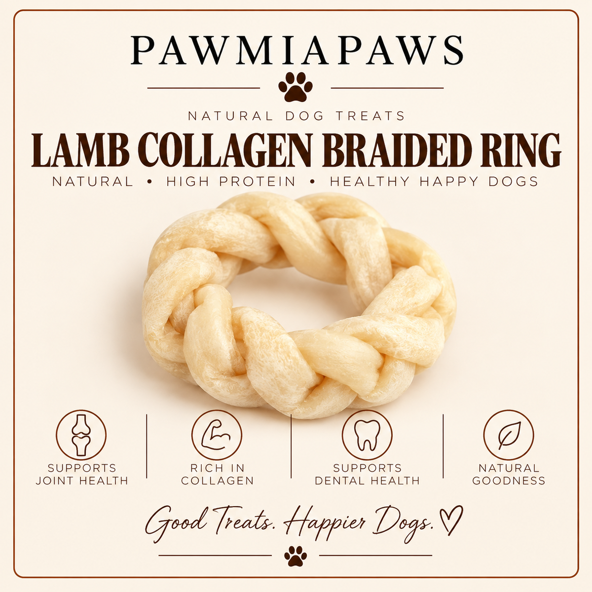 Lamb Collagen Braided Ring