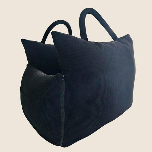 Travel Carry Bed Velvet Noir