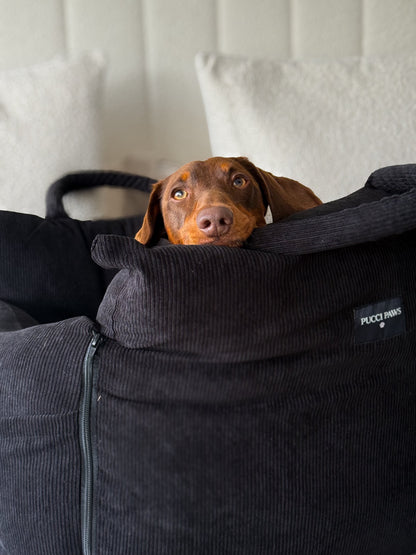 Signature Cosy Travel Bed Velvet noir